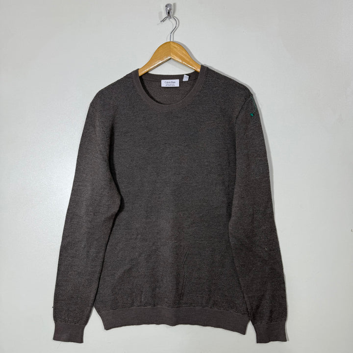 CALVIN KLEIN KNITTED MERINO WOOL SWEATER