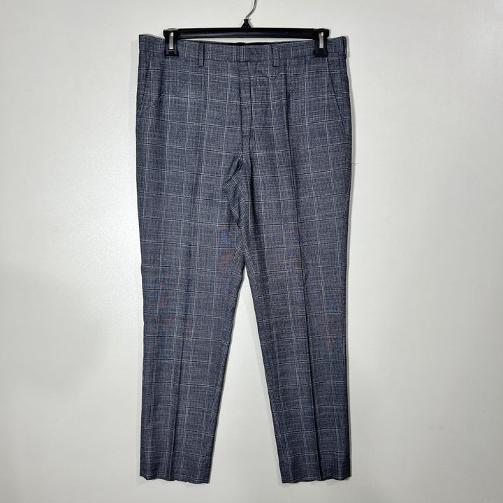 BURTON MENSWEAR LONDON SLIM FIT CHECKERED DRESS PANT WITHOUT STRETCH