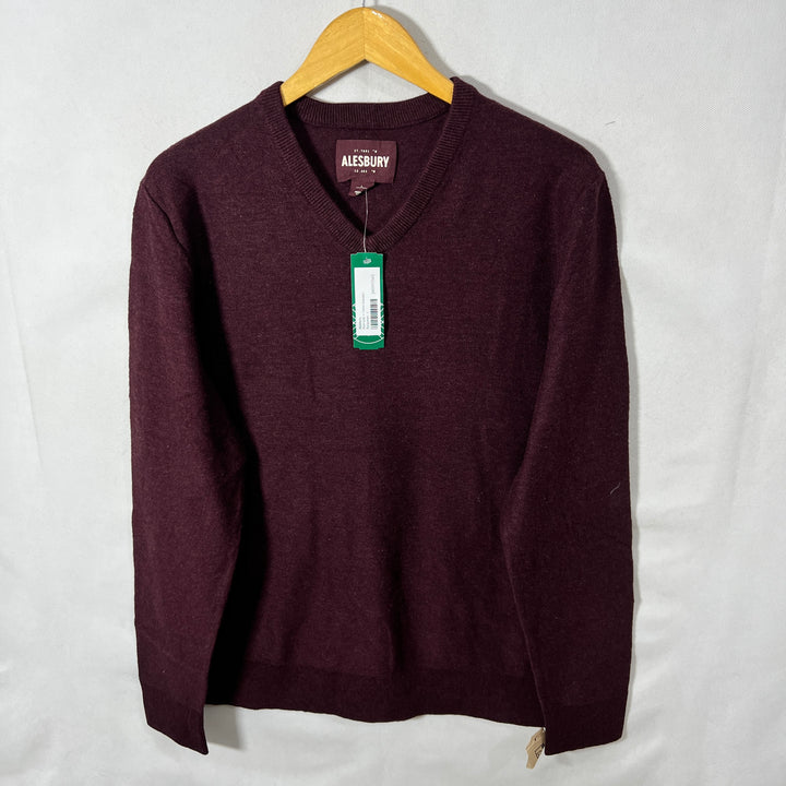 ALESBURY V NECK COTTON SWEATER BRAND NEW