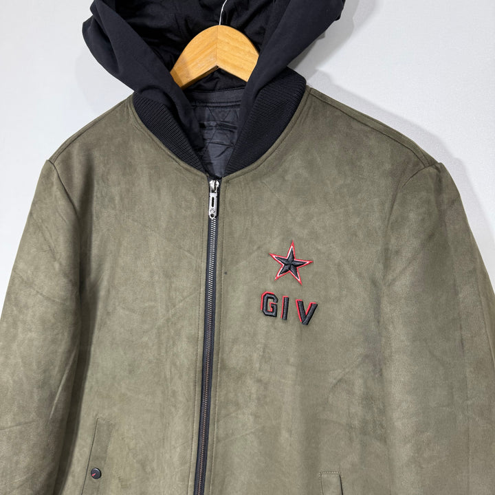 XIN RAI PAI SUEDE JACKET WITH HOOD