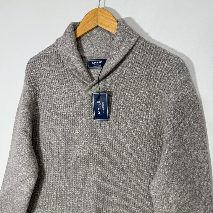 MAINE NEW ENGLAND SHAWL COLLAR KNITWEAR SWEATER BRAND NEW