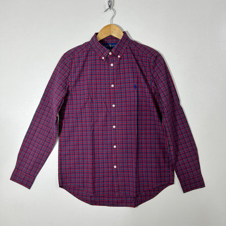 RALPH LAUREN POLO BUTTON DOWN CHECKERED SHIRT