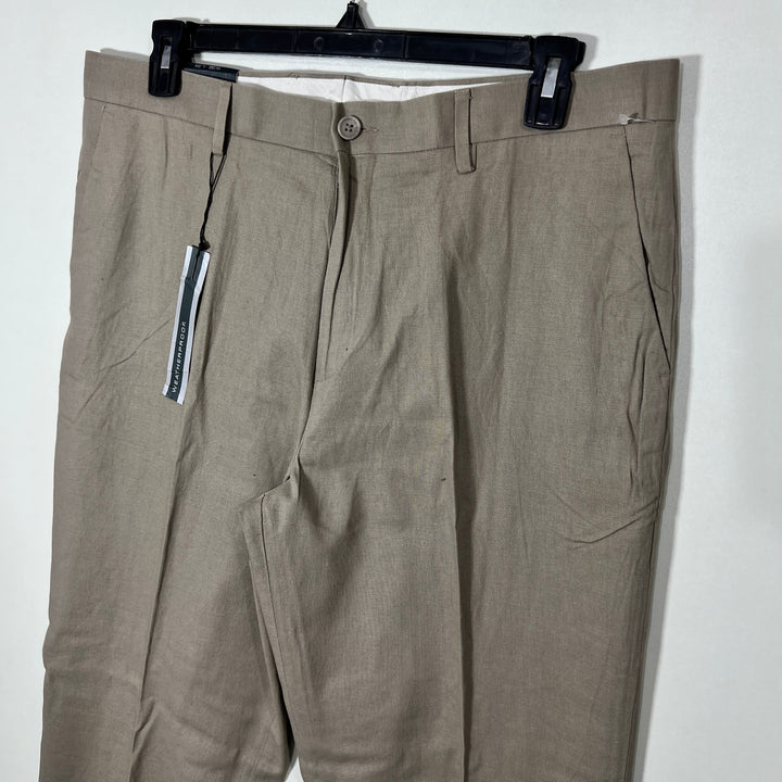 WEATHERPROOF WRINKLE RESISTANT MACHINE WASHABLE EASY CARE LINEN COTTON PANT BRAND NEW