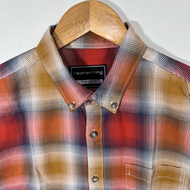 RED HERRING BUTTON DOWN CASUAL COTTON SHIRT