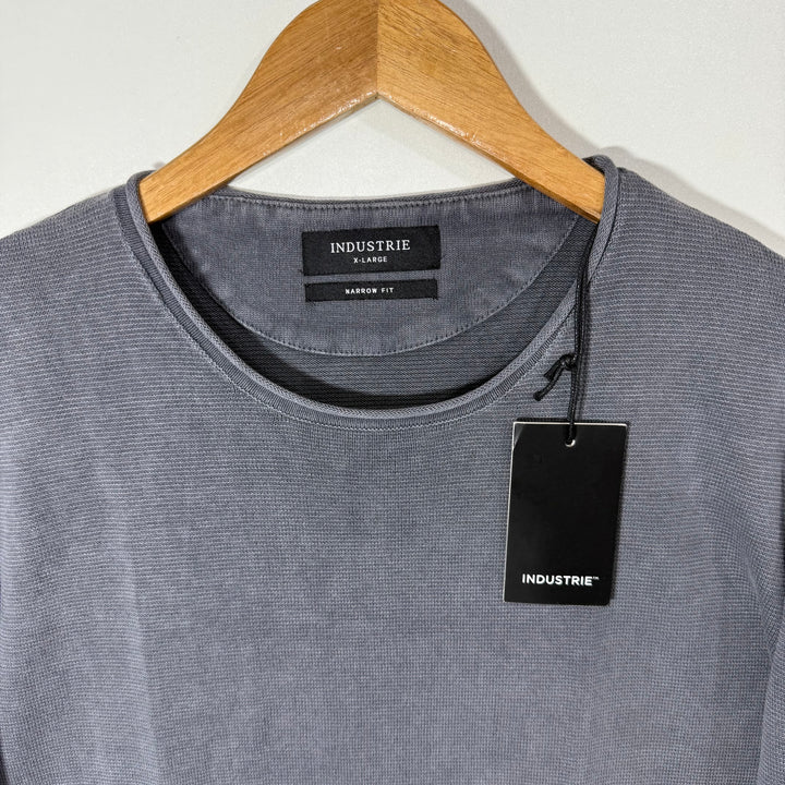 INDUSTRIE NARROW FIT LONG SLEEVES COTTON TSHIRT BRAND NEW
