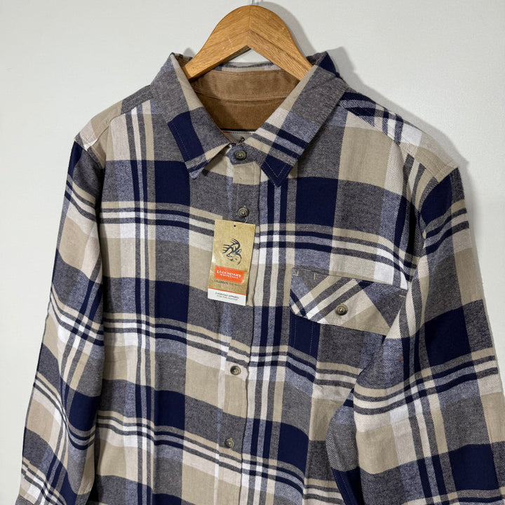 LEGANDARY WHITETAILS FLANNEL COTTON CHECKERED SHIRT BRAND NEW