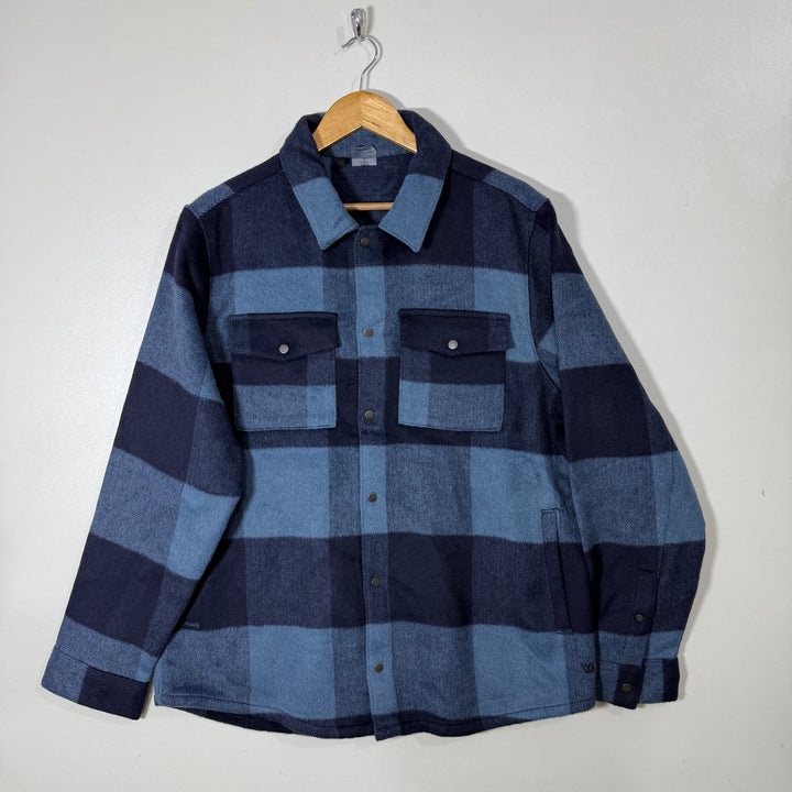 VRST DOUBLE POCKETS WOOL CHECKERED JACKET