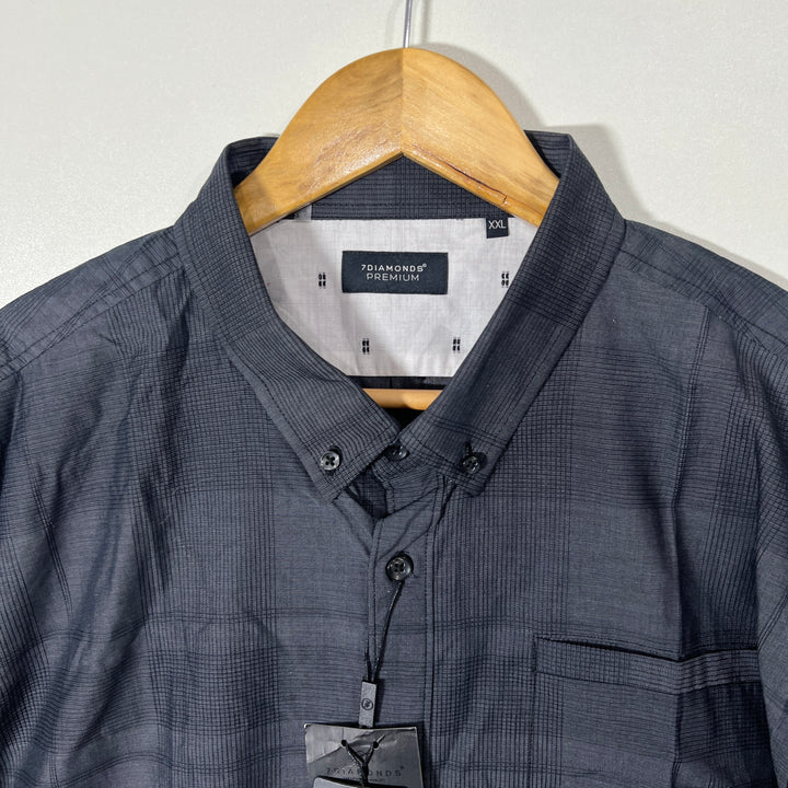 7DIAMOND BUTTON DOWN CASUAL COTTON SHIRT BRAND NEW