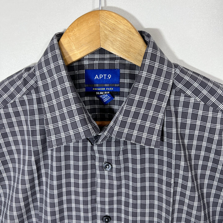 APT.9 SLIM FIT CHECKERED SHIRT