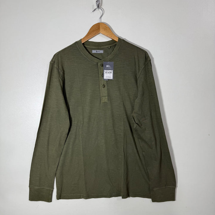 TU MAN HENLEY COLLAR COTTON TSHIRT BRAND NEW