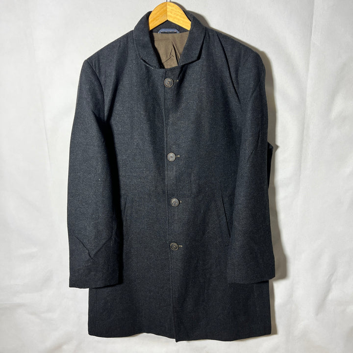 MR BLUE WOOL OVERCOAT