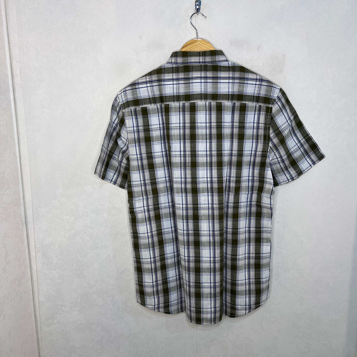 TU MAN HALF SLEEVES CHECKERED LINEN SHIRT - JS BROTHERS 