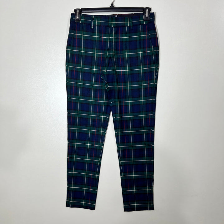 ASOS SLIM FIT CHECKERED DRESS PANT WITH STRETCH