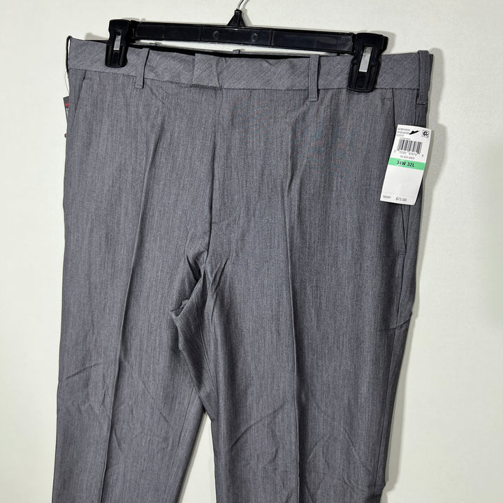 VAN HEUSEN STRAIGHT FIT PREMIUM NON IRON WAISTBAND STRETCH FLEX TEXTURE DRESS PANT BRAND NEW