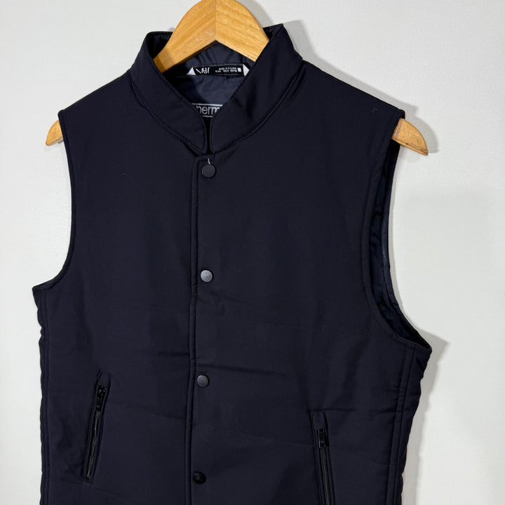 ZARA BEN COLLAR SLEEVES LESS JACKET TECH BUTTON