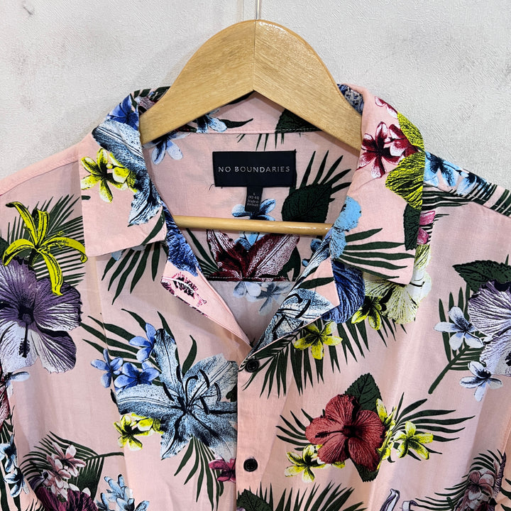 NO BOUNDARIES SAFARI COLLAR HALF SLEEVES HAWAI SHIRT