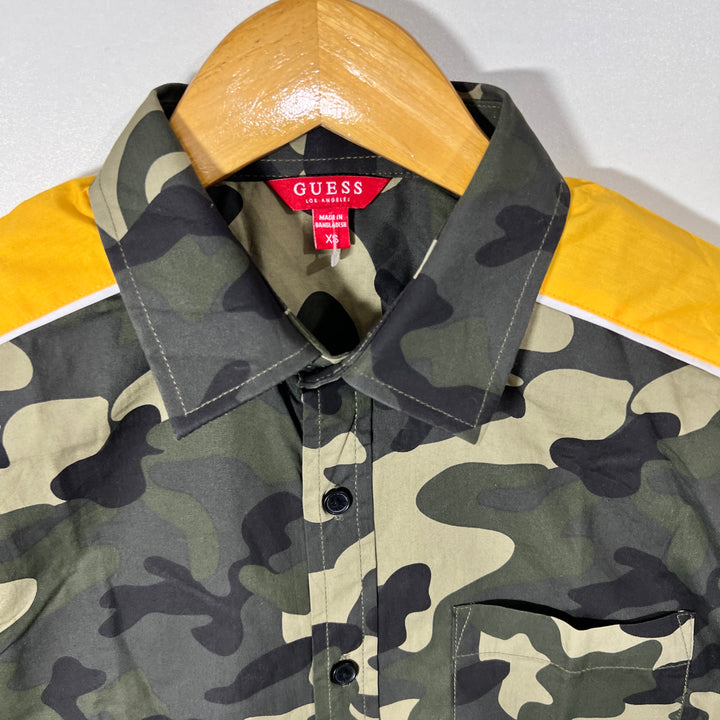 GUESS CAMOUFLAGE COTTON SHIRT