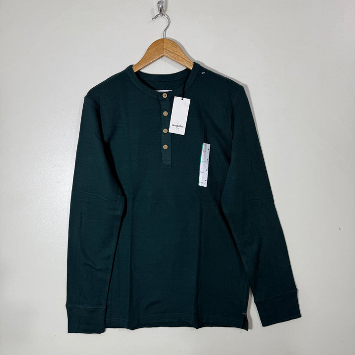 GOOD FELLOW &CO KNITWEAR HENLEY COLLAR COTTON TSHIRT BRAND NEW