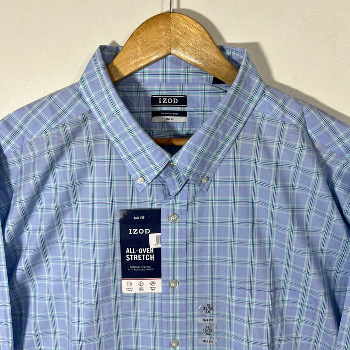 IZOD BUTTON DOWN CASUAL COTTON SHIRT BRAND NEW WITH STRETCH