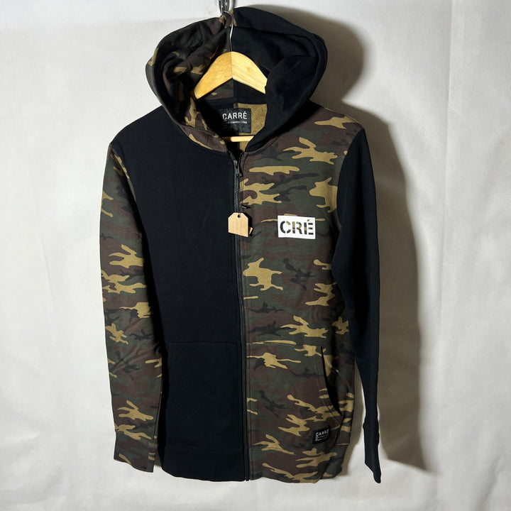 CARRE CAMOUFLAGE SWEAT JACKET WITH HOOD