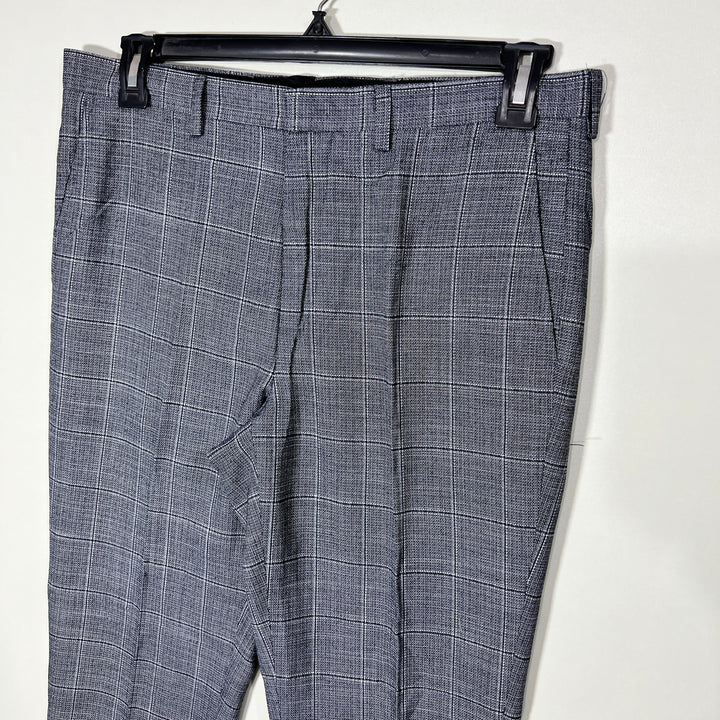BURTON MENSWEAR LONDON SLIM FIT CHECKERED DRESS PANT WITHOUT STRETCH