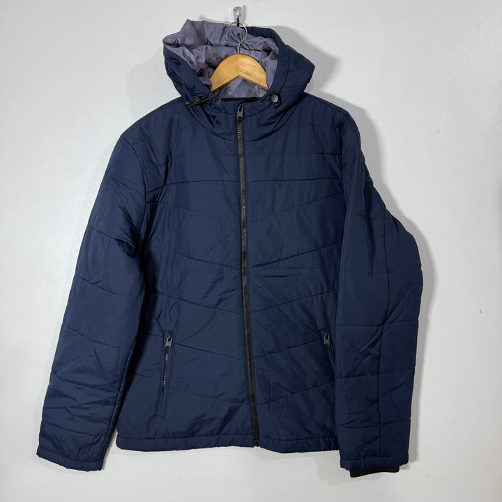 NORDIC NOVEMBER PUFFER JACKET WITH HOOD BLUE COLOUR
