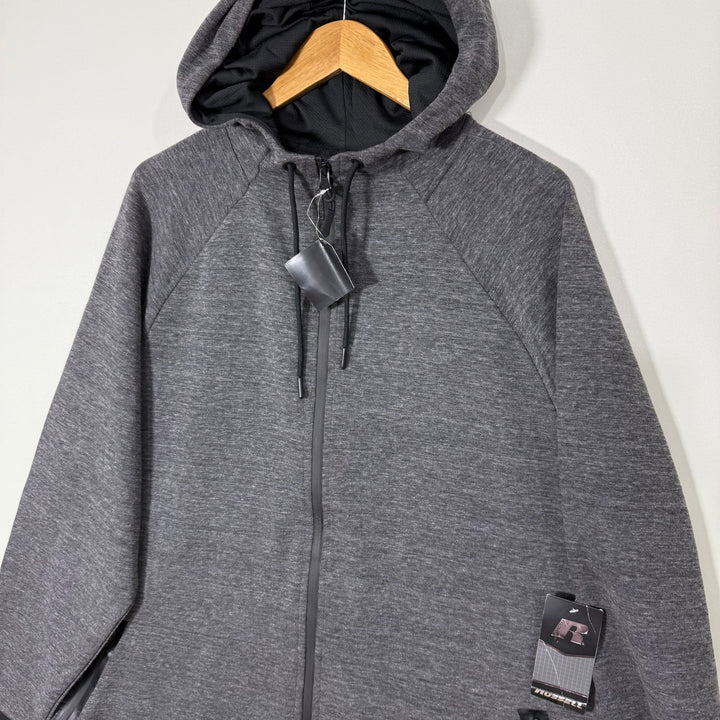 RUSSELL FUSION KNIT WARMTH WITHOUT WEIGHT FLEECE JACKET BRAND NEW WITH HOOD