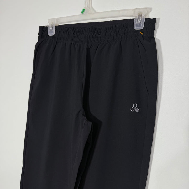 TEK GEAR STRAIGHT FIT HYBRID PARACHUTE SPORT TROUSER WITH STRETCH BLACK COLOUR