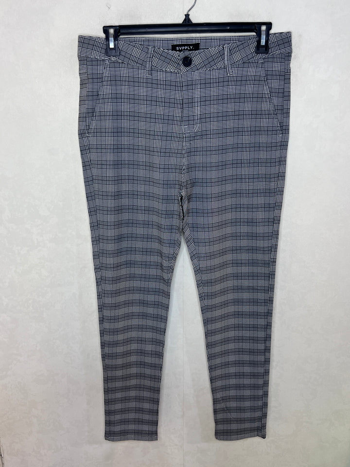 SUPPLY STUDIOS SKINNY FIT CHECKERED FORMAL DRESS PANT