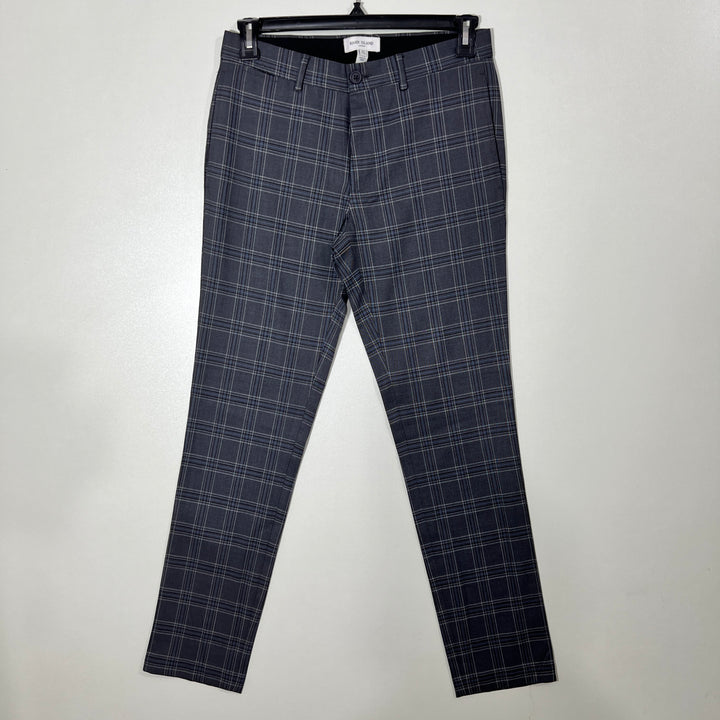 RIVER ISLAND LONDON SLIM FIT CHECKERED DRESS PANT WITHOUT STRETCH