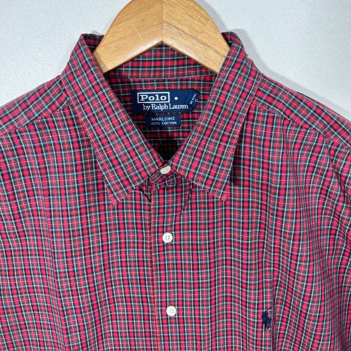 RALPH LAUREN POLO CHECKERED CASUAL COTTON SHIRT