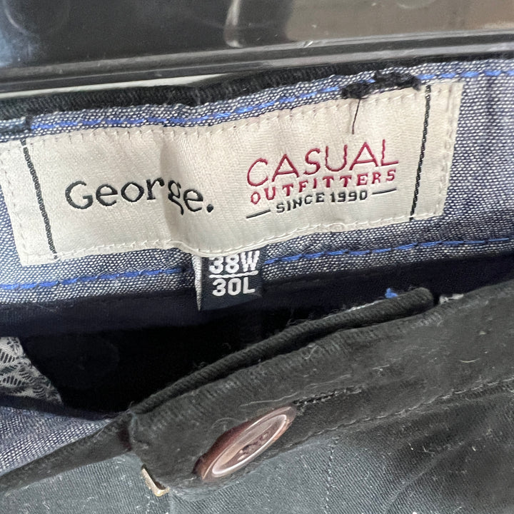 GEORGE STRAIGHT FIT COTTON CHINO PANT BRAND NEW WITH STRETCH BLACK COLOUR