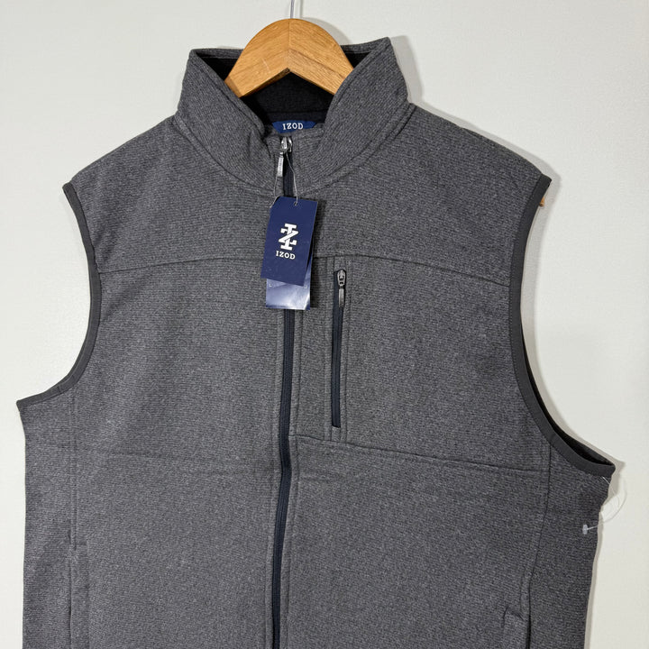 IZOD EASY CARE SOFT TOUCH NATURAL STRETCH SLEEVES LESS JACKET INNER FLEECE