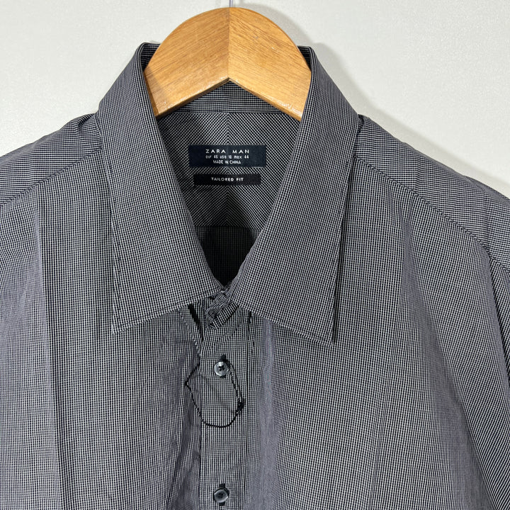 ZARA TAILORED FIT CHECKERED SHIRT