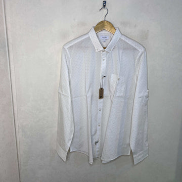 CALVIN KLEIN BUTTON DOWN LONG SLEEVES COTTON CASUAL SHIRT - JS BROTHERS 