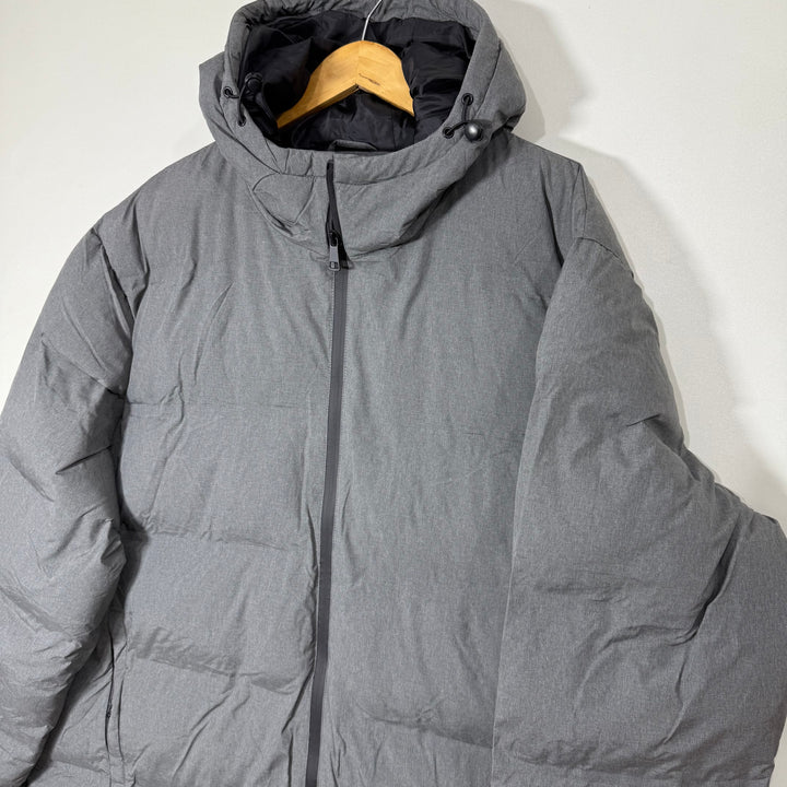 JACAMO LONG LENGHT PUFFER JACKET WITH HOD GREY COLOUR