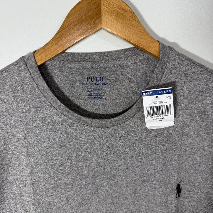 RALPH LAUREN POLO LONG SLEEVES COTTON TSHIRT BRAND NEW GREY COLOUR