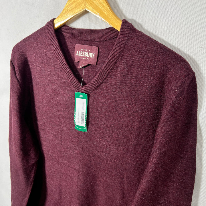 ALESBURY V NECK COTTON SWEATER BRAND NEW