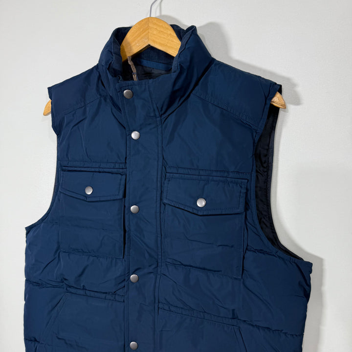 GOOD FELLOW & CO SLEEVES LESS PUFFER JACKET BLUE COLOUR