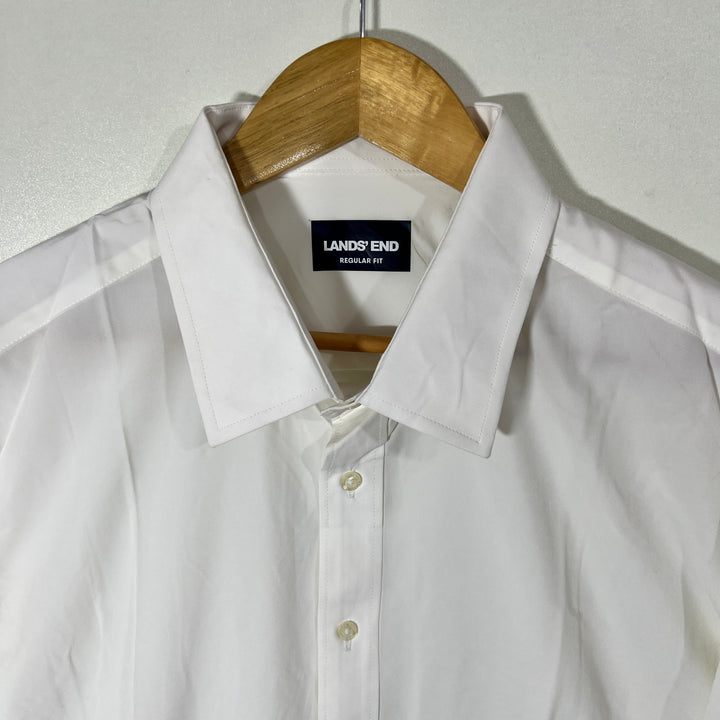LANDS END REGULAR FIT NON IRON FORMAL SHIRT BRAND NEW WITH STRETCH