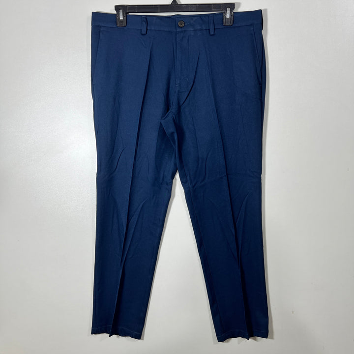 HAGGAR 26 STRAIGHT FIT PERFORMANCE PANT WITH STRETCH BLUE COLOUR