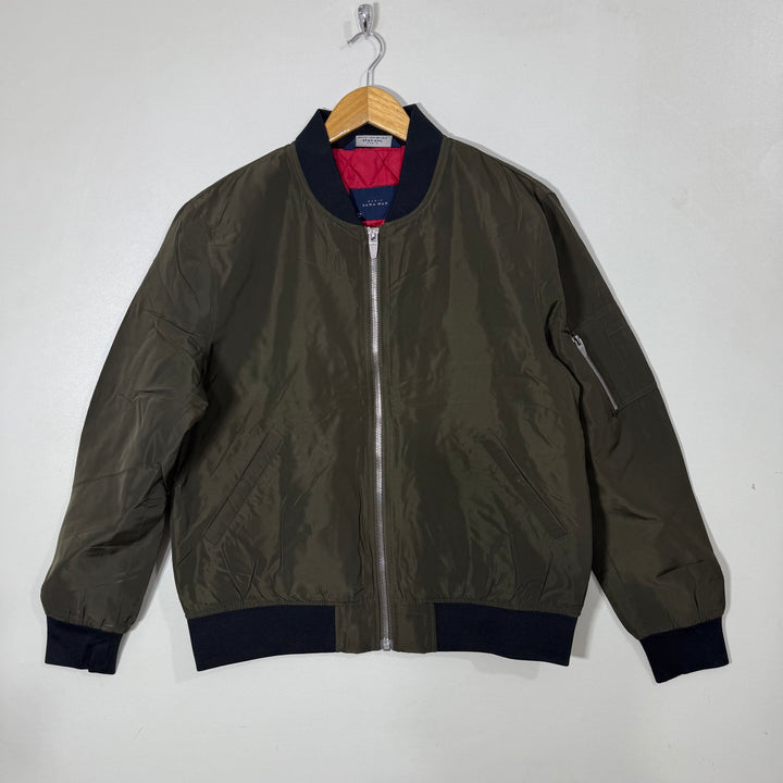 ZARA MAN BEN COLLAR BOMBER JACKET