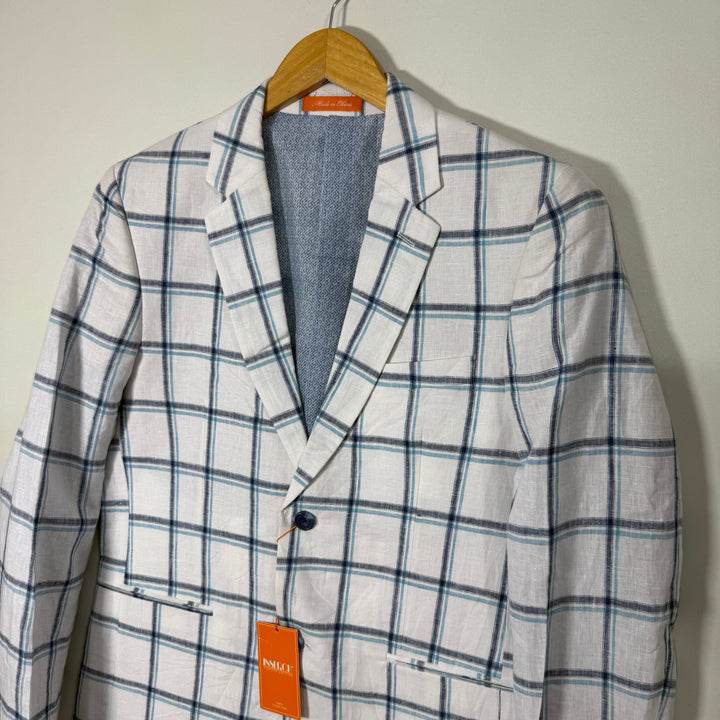 INSERCH LIMITED EDITION CHECKERED LINEN BLAZER BRAND NEW