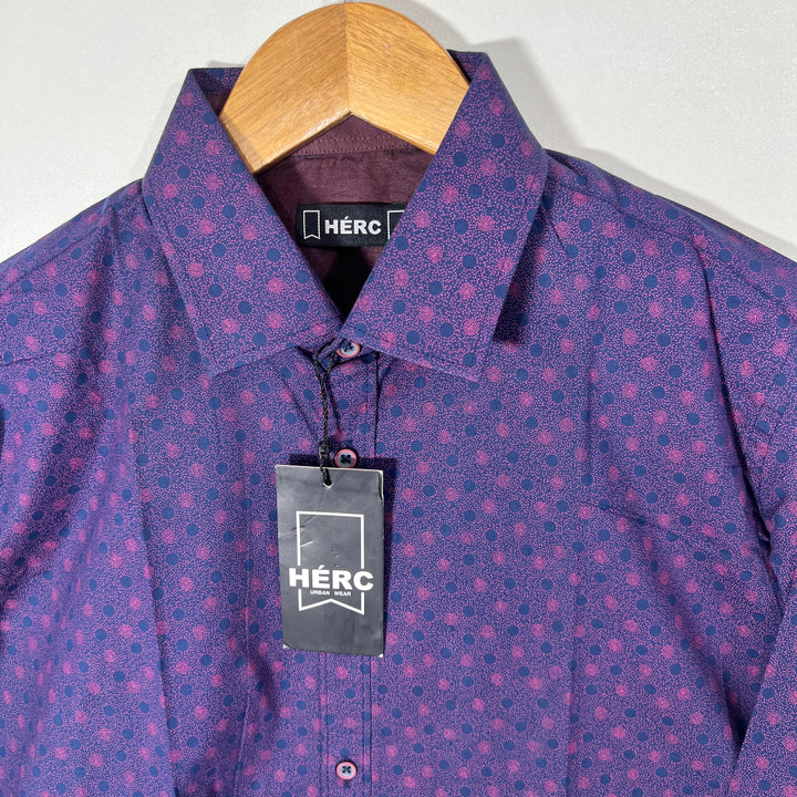 HERC PRINTED CASUAL COTTON SHIRT BRAND NEW