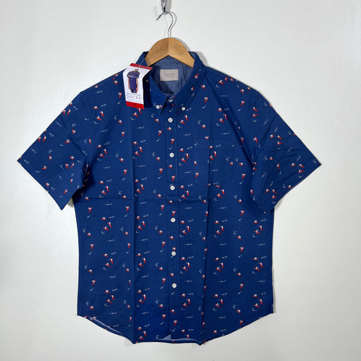 JACHS NEW YORK BUTTON DOWN HALF SLEEVES SHIRT BRAND NEW