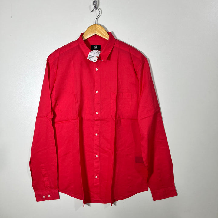 H&M CHAMBRAY COTTON RELAXED FIT SHIRT BRAND NEW
