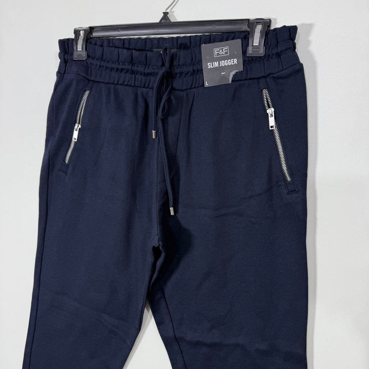 F&F KNITED SWEAT TROUSER BRAND NEW SIDE ZIP POCKETS