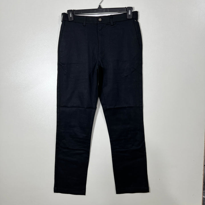 GEORGE STRAIGHT FIT COTTON CHINO PANT WITH STRETCH BLACK COLOUR