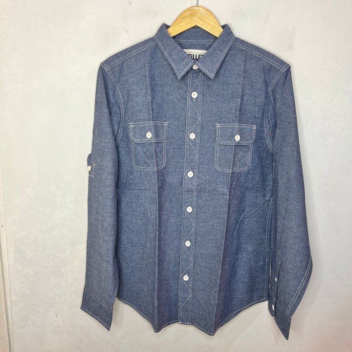 DISTILLERY APPAREL DOUBLE POCKETS CASUAL COTTON SHIRT