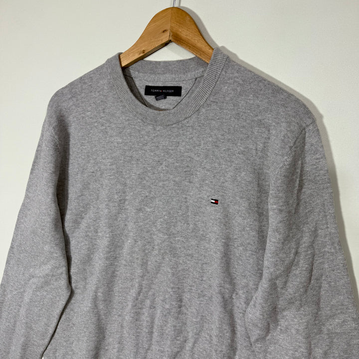 TOMMY HILFIGER COTTON SWEATER GREY COLOUR